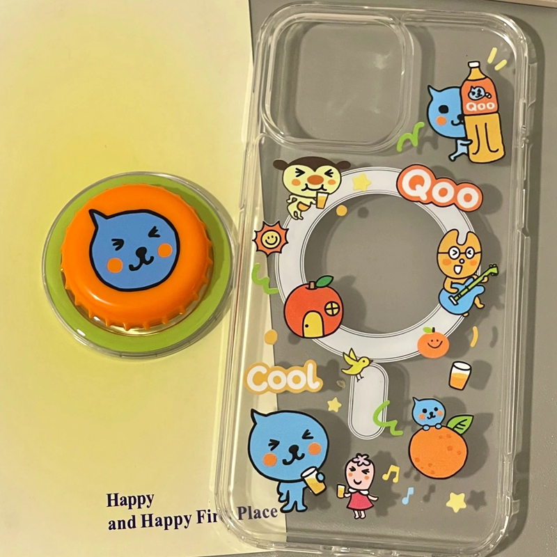 卡通可爱酷儿磁吸支架17promax苹果17手机壳16promax个性创意15pm高级感14pro潮流13pro情侣16透明全包保护壳