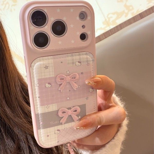 韩系粉色皮质拼接格子粉蝴蝶结适用iphone17promax手机壳苹果16promax新款15pro可爱卡通14小众少女17保护套,3C数码配件,手机保护套/壳,淘宝优惠券,粉丝福利购,淘宝优惠卷