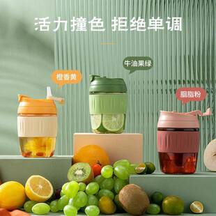 吸管玻璃水杯子咖啡奶茶盖随手泡茶带随行便SWC-1988杯携办公室男