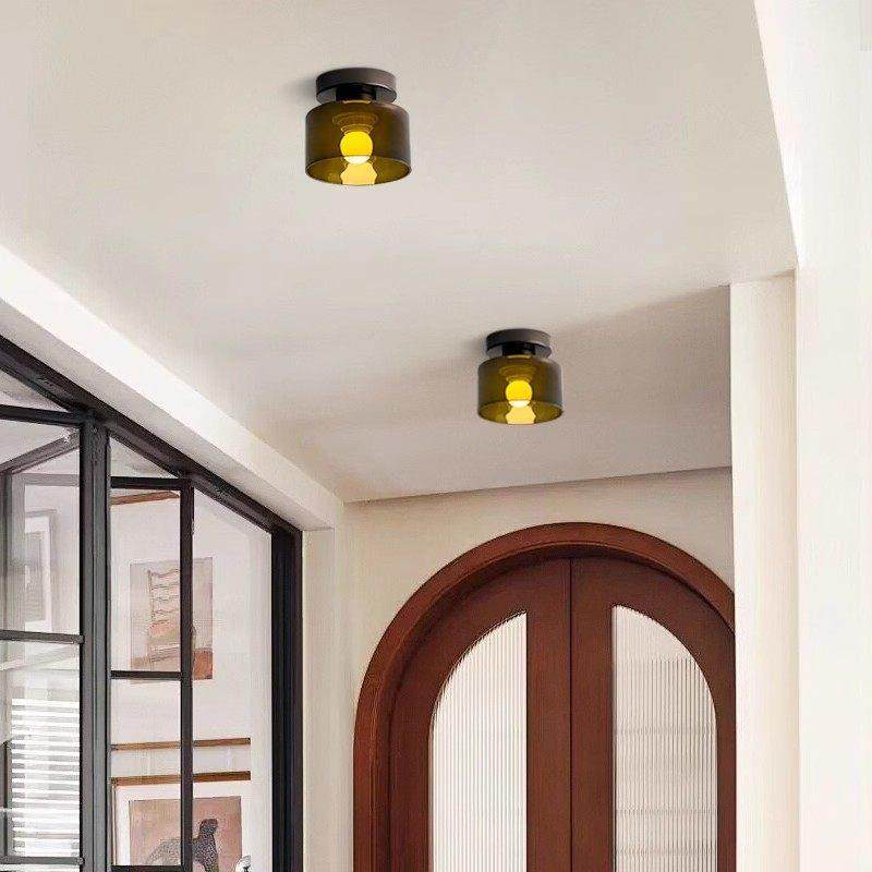 古玻璃约吸顶灯走廊中简风0玄关铁艺灯具,家装灯饰光源,厨卫/阳台/玄关/过道吸顶灯,淘宝优惠券,粉丝福利购,淘宝优惠卷