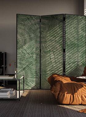 侘风铝合金折叠屏风断家用动客厅装饰卧室寂遮挡可55589移沙发隔