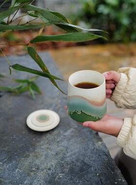 杯克杯带盖咖啡手工高ascc档精致礼物陶瓷马办公室茶喝水杯礼盒装