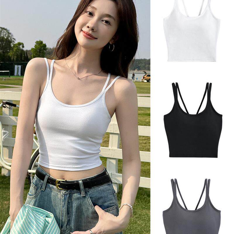 纯棉带胸垫吊带背心女内搭2026新款夏季美背内衣文胸一体打底上衣