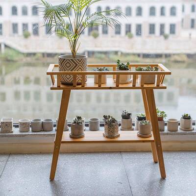 木花架阳台欧置物架PZ28068客厅室内多层落实地式简约北盆轻奢高