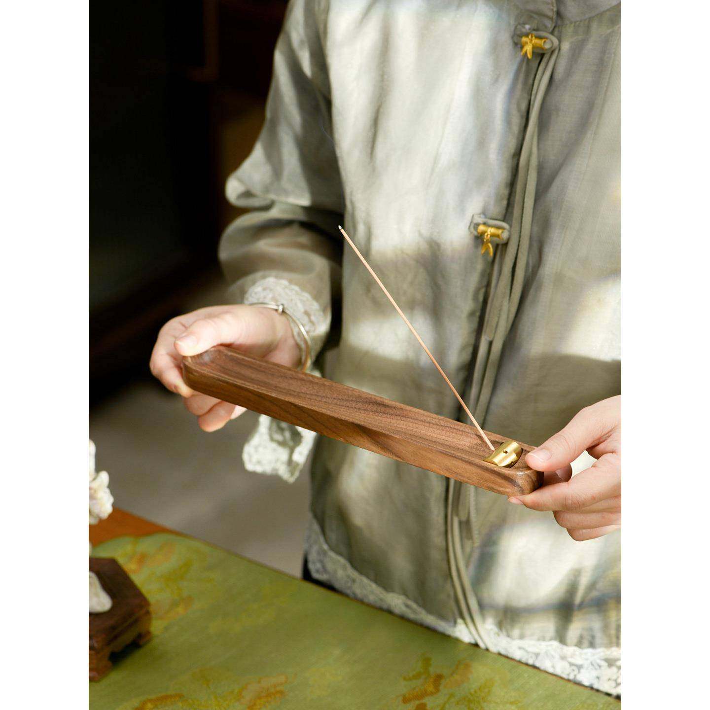 家用胡桃木托《素心创》香插意线香内插禅意卧香炉NOM沉檀香室熏,家居饰品,香托/香盘/香座/香插,淘宝优惠券,粉丝福利购,淘宝优惠卷