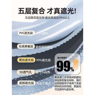 强遮光蚊下帐学生宿舍帘一式全包体寝室单人RYM--DM2上铺铺床通用