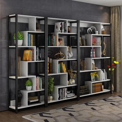 约童多层钢木地书架34032置物架儿学生简易书柜展示架办公室隔简