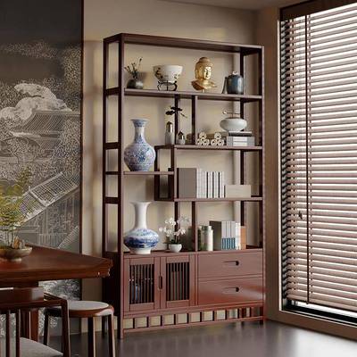 博古多宝阁古展示柜柜客厅42143隔断办公室书多功能隔架板简易置