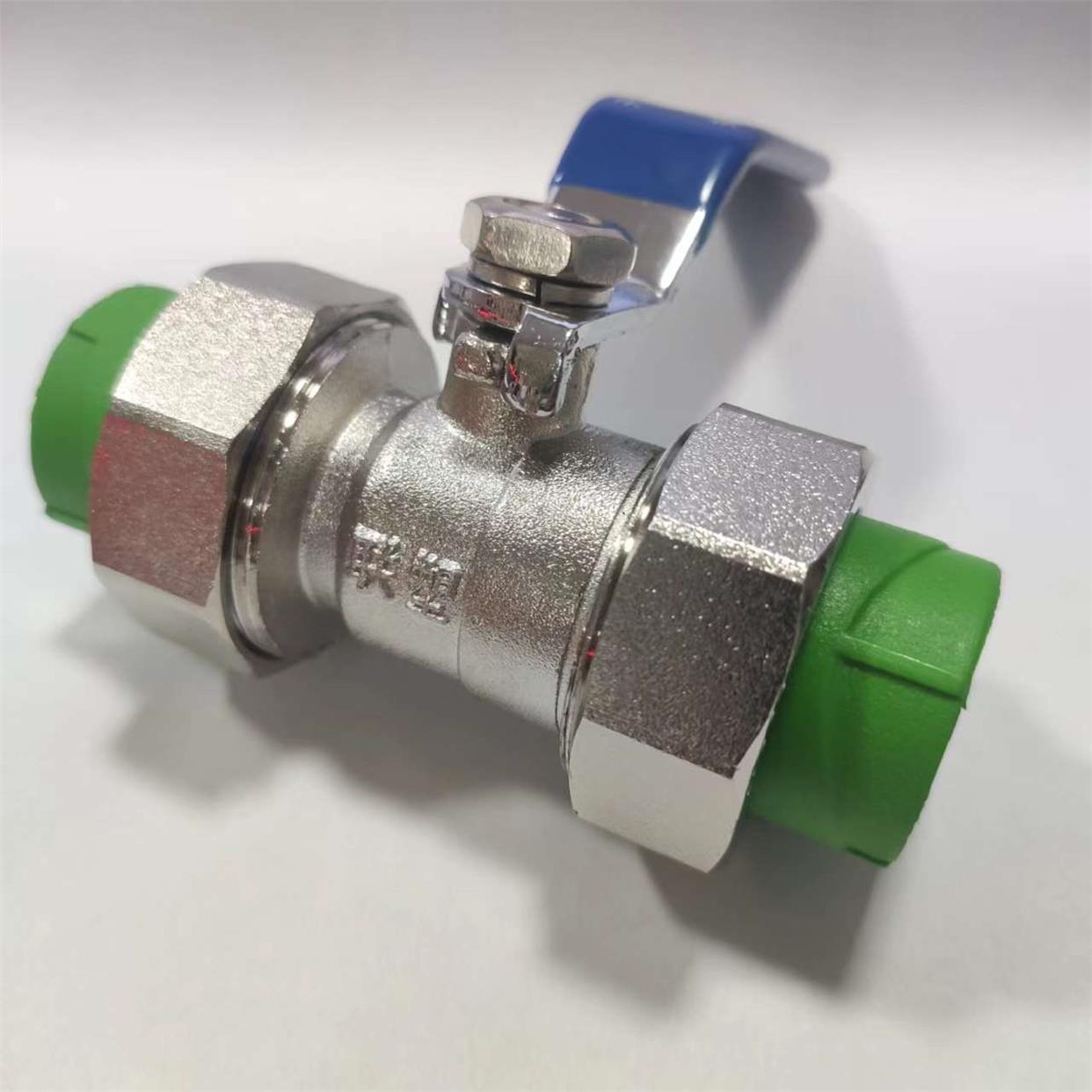 联塑ppr双活接球阀家装精品绿色热熔管件冷热水20/25加厚手柄阀门