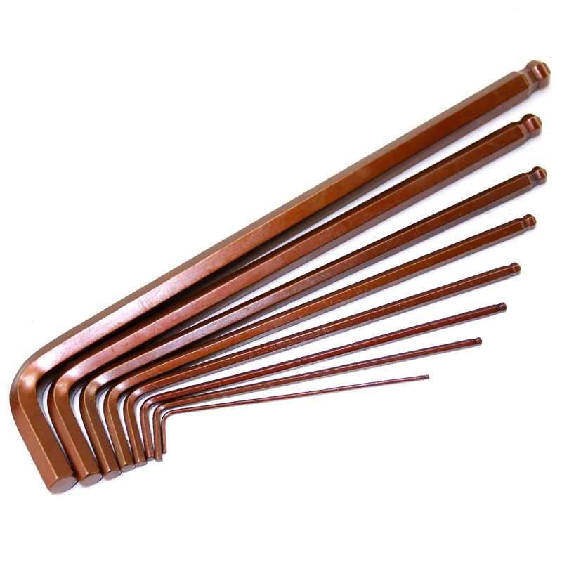 S2加长球头内六角扳手 L型六角棱6方2 2.5 3 4 5 6 7 8 10 12mm