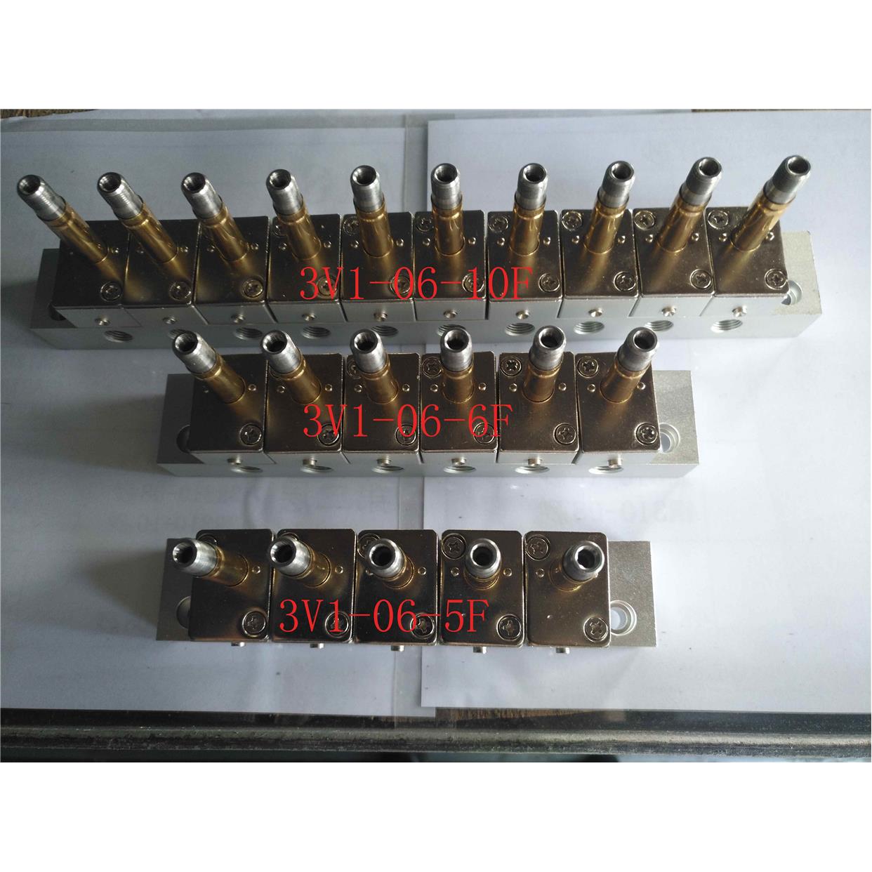 集成电磁阀阀组3V1-06-1F/2F/3F/4F/5F/6F/7F/9F/10F阀组气动开关