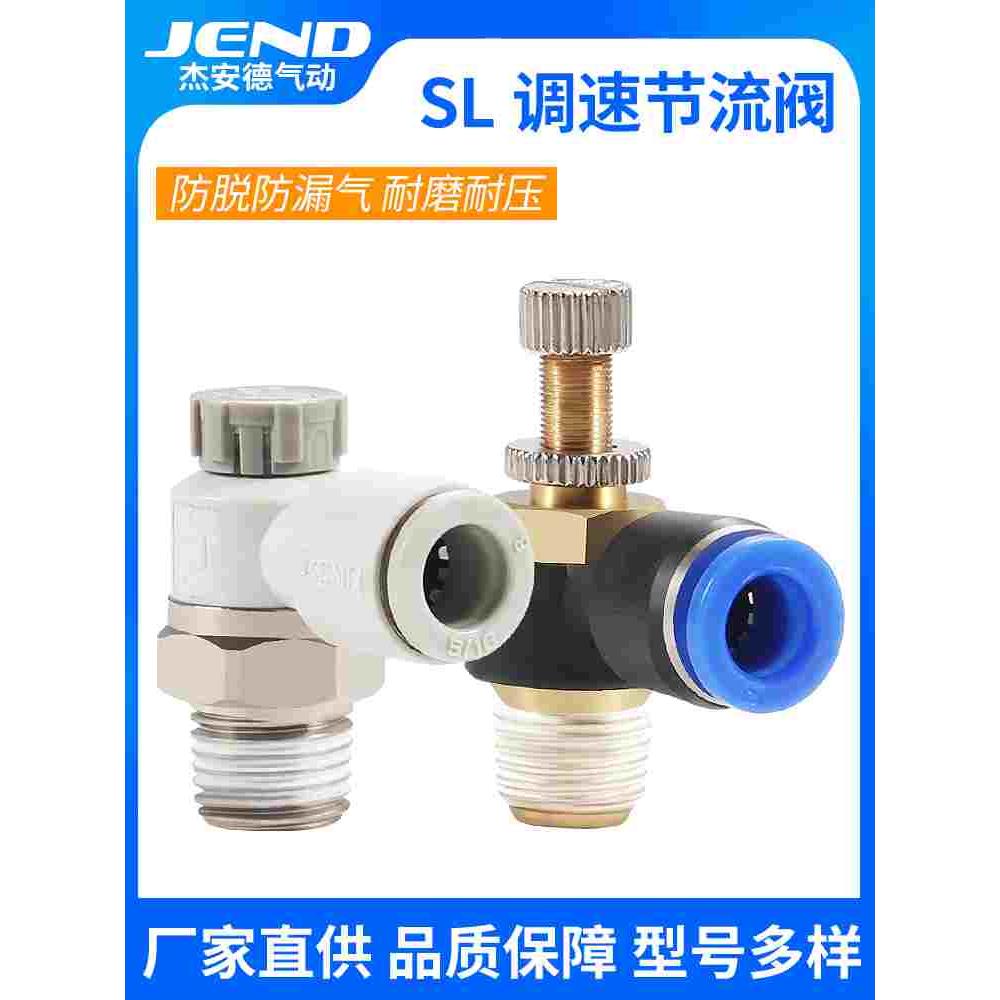 气缸接头SL6-01气动8-02调速阀AS1201F调速开关M5-04A-06A节流阀