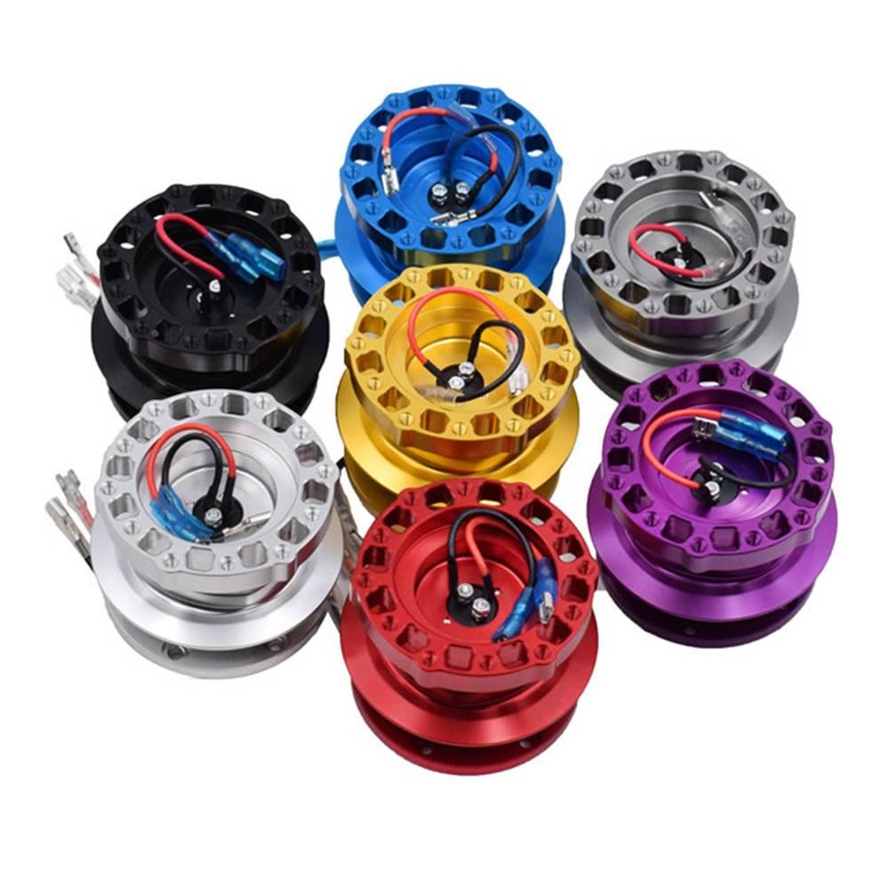 新款竞技卡槽式防脱赛车方向盘快拆器 F1方程式改装方向盘用快拆