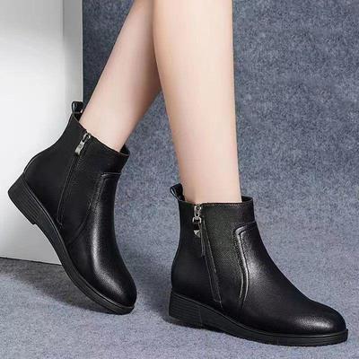 真软皮特价马丁靴防滑平底