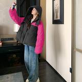 【现货买家秀】2024新款撞色拼接羽绒服面包服095-939-P225-K338，女装羽绒服，浙宝095(原288A)