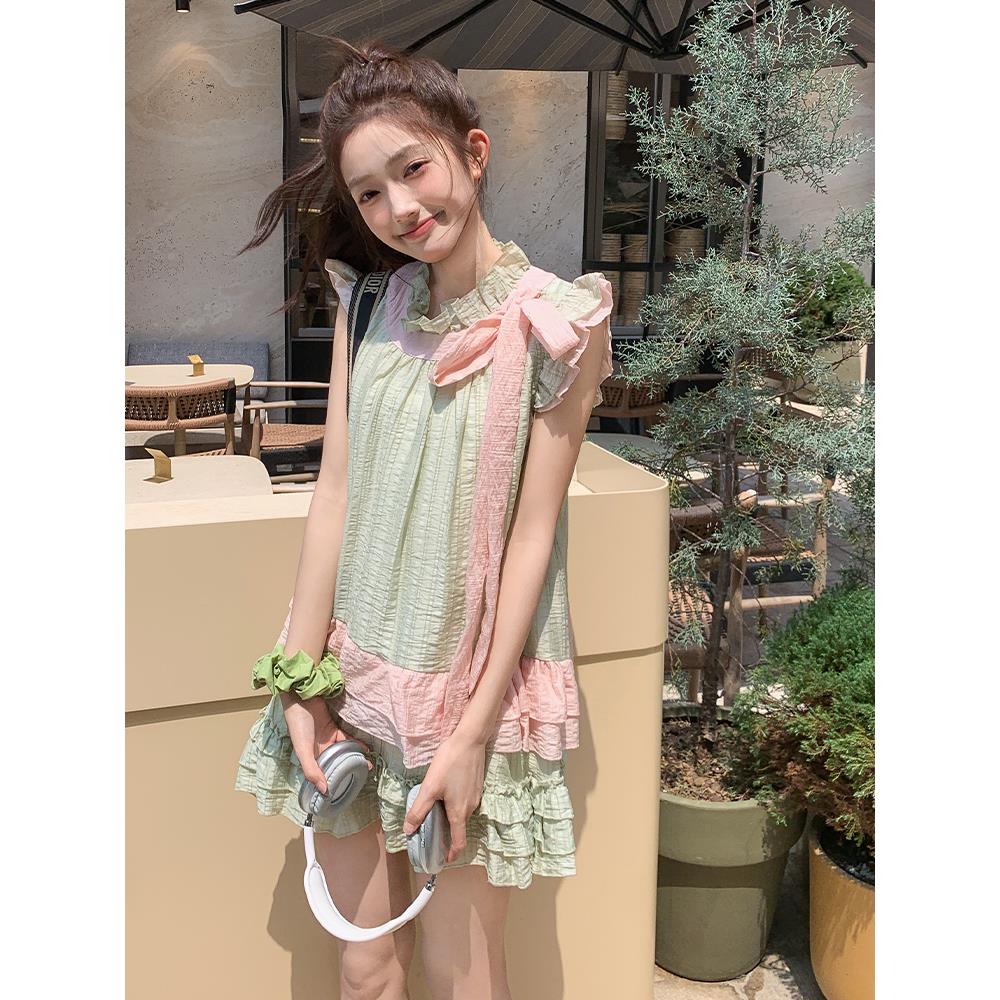 【已出货】2025夏装撞色上衣半身裙套装两件套095-8187-P155-K218,女装套装/套裙,浙宝095(原288A)