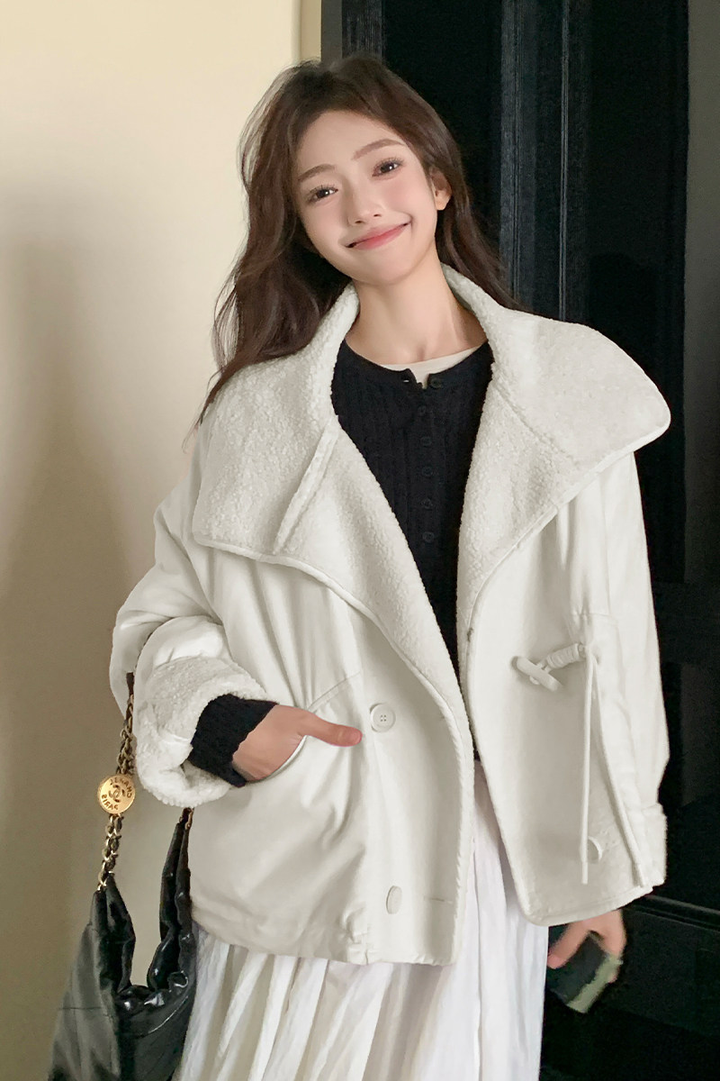 【现货】2024新款90白鸭绒羊羔毛灯芯绒羽绒服095-9172-P245-K368,女装羽绒服,浙宝095(原288A)