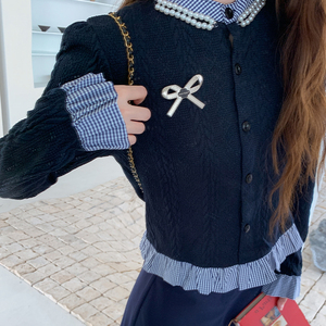 宽松气质秋季法式学院风套装裙子长袖时尚套装长款春秋显瘦休闲图片