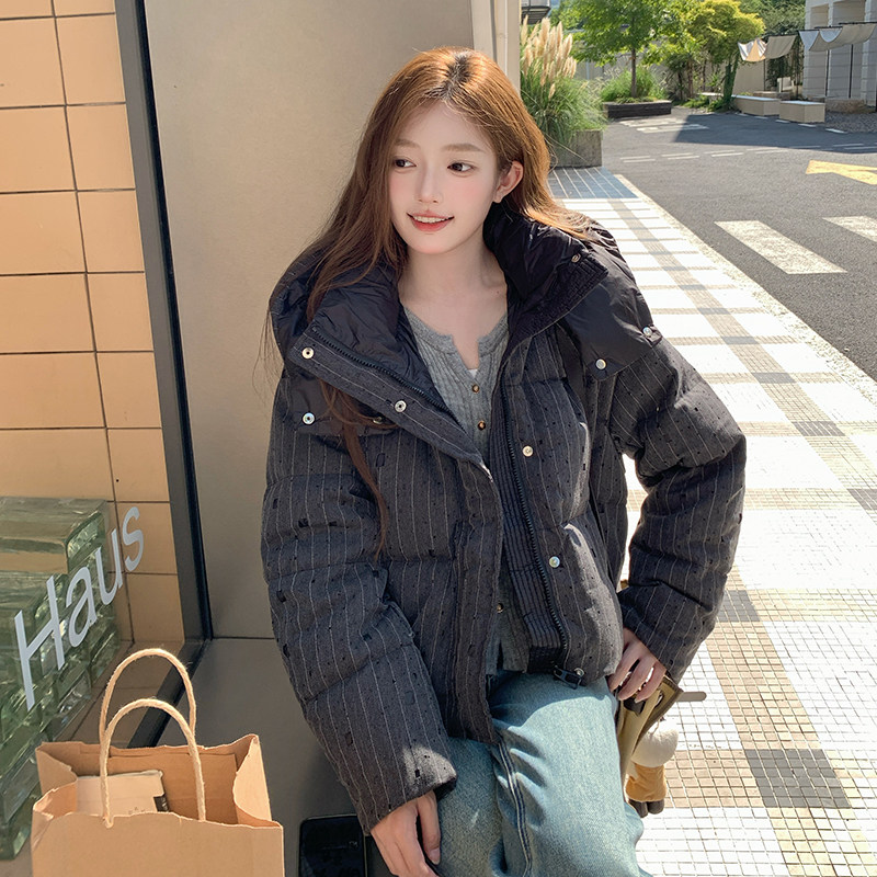 【现货】90绒2025冬装新款镂空烫钻羽绒服095-8371-P305-K458,女装羽绒服,浙宝095(原288A)