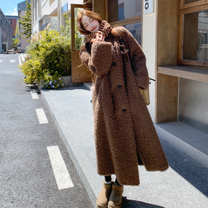 韩系高级感毛毛外套女2025冬季新款中长款皮毛一体加厚保暖上衣图片