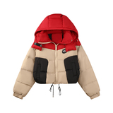 【现货】2023新款撞色拼接短款白鸭绒羽绒服095-932-P195-K298，女装羽绒服，浙宝095(原288A)