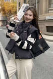 现货2024冬季短款90白鸭绒羽绒背心马甲羽绒服095-961-P140K198，女装羽绒服，浙宝095(原288A)