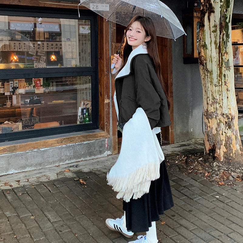 【现货】2024新款90白鸭绒羊羔毛灯芯绒羽绒服095-9172-P245-K368图片