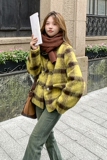 90羽绒内胆带包包现货】毛呢格子小香风羽绒服095-960-P275K398，女装羽绒服，浙宝095(原288A)