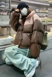 【买家秀现货】2024新款撞色拼接白鸭绒羽绒服095-985-P225-K338，女装羽绒服，浙宝095(原288A)