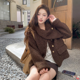 【现货】2025新款秋冬短款皮毛一体外套095-8312-P215-K318，女装皮草，浙宝095(原288A)