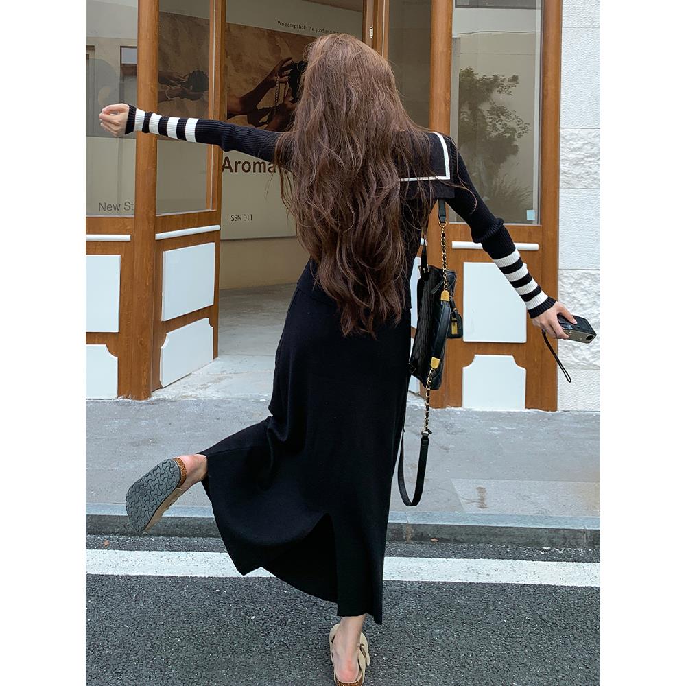 【现货9.22】海军领针织衫+半身裙套装095-8269-P175-K258,女装套装/套裙,浙宝095(原288A)
