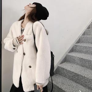 现货 2024秋冬新款皮毛一体仿皮草毛绒外套095-9117-P175-K268,女装皮草,浙宝095(原288A)