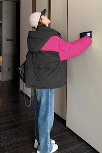 【现货 买家秀】2023新款撞色拼接羽绒服面包服095-939-P225-K338图片