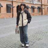 【现货】2024冬季新款撞色拼接白鸭绒羽绒服095-976-P245-K358，女装羽绒服，浙宝095(原288A)