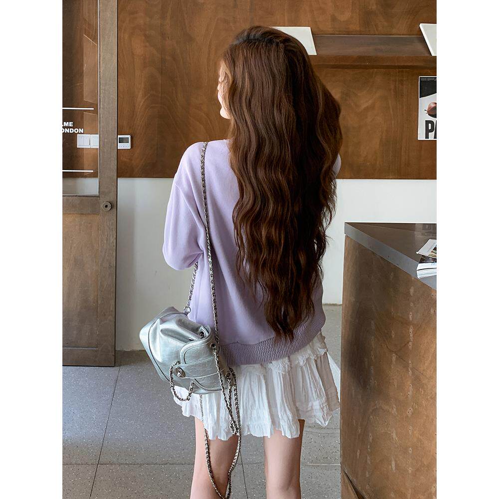 【9.23现货】2025秋装新款紫色棒球服短外套095-8270-P145-K218,女装短外套,浙宝095(原288A)