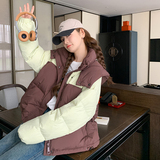 【现货买家秀】2024新款撞色拼接羽绒服面包服095-939-P225-K338，女装羽绒服，浙宝095(原288A)