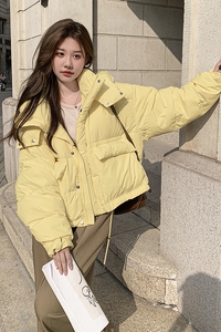 【现货】2023冬季新款短款加厚白鸭绒羽绒服095-966-P235 K358图片
