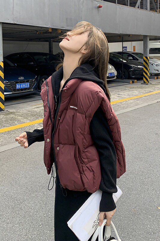 现货2024冬季短款90白鸭绒羽绒背心马甲羽绒服095-961-P140K198,女装羽绒服,浙宝095(原288A)