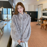 【现货】2025冬装仿花狐皮毛一体毛绒外套095-8320-P215-K318，女装皮草，浙宝095(原288A)
