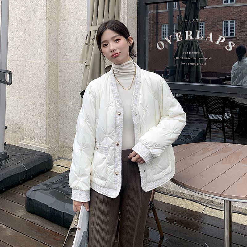 【买家秀 现货】2024新款小香风白鸭绒羽绒服095-983-P195-K298图片