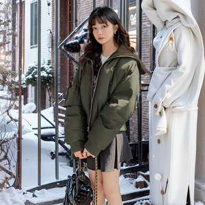 【主推 现货】90白鸭绒撞色大翻领棒球羽绒服095-906-P285-K418图片