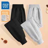 子春秋2026新款 痞帅卫裤 男孩黑色长裤 真维斯男童加绒裤 儿童运动裤