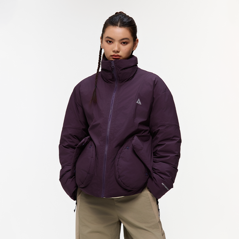 鹅绒户外短款羽绒服又见高山立领