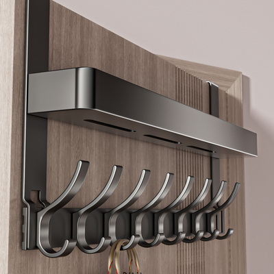 门后置物架双层门后挂衣架