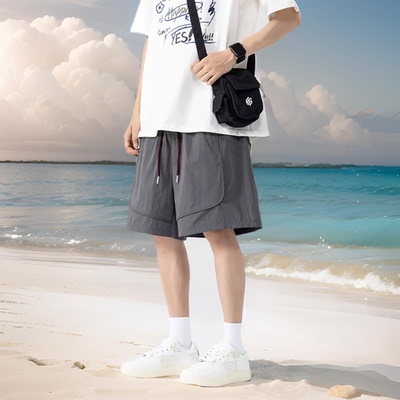 男士短裤夏季运动速干裤休闲透气冰丝工装裤百搭防晒五分裤青少年