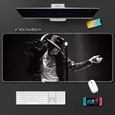 迈克尔·杰克逊鼠标垫超大号MichaelJackson明星周边锁边加厚桌垫