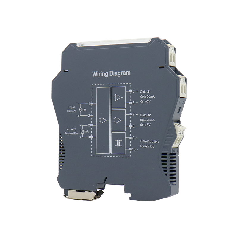 直流信号隔离器电流电压变送器一进二出模拟量4-20mA转0-10V5模块