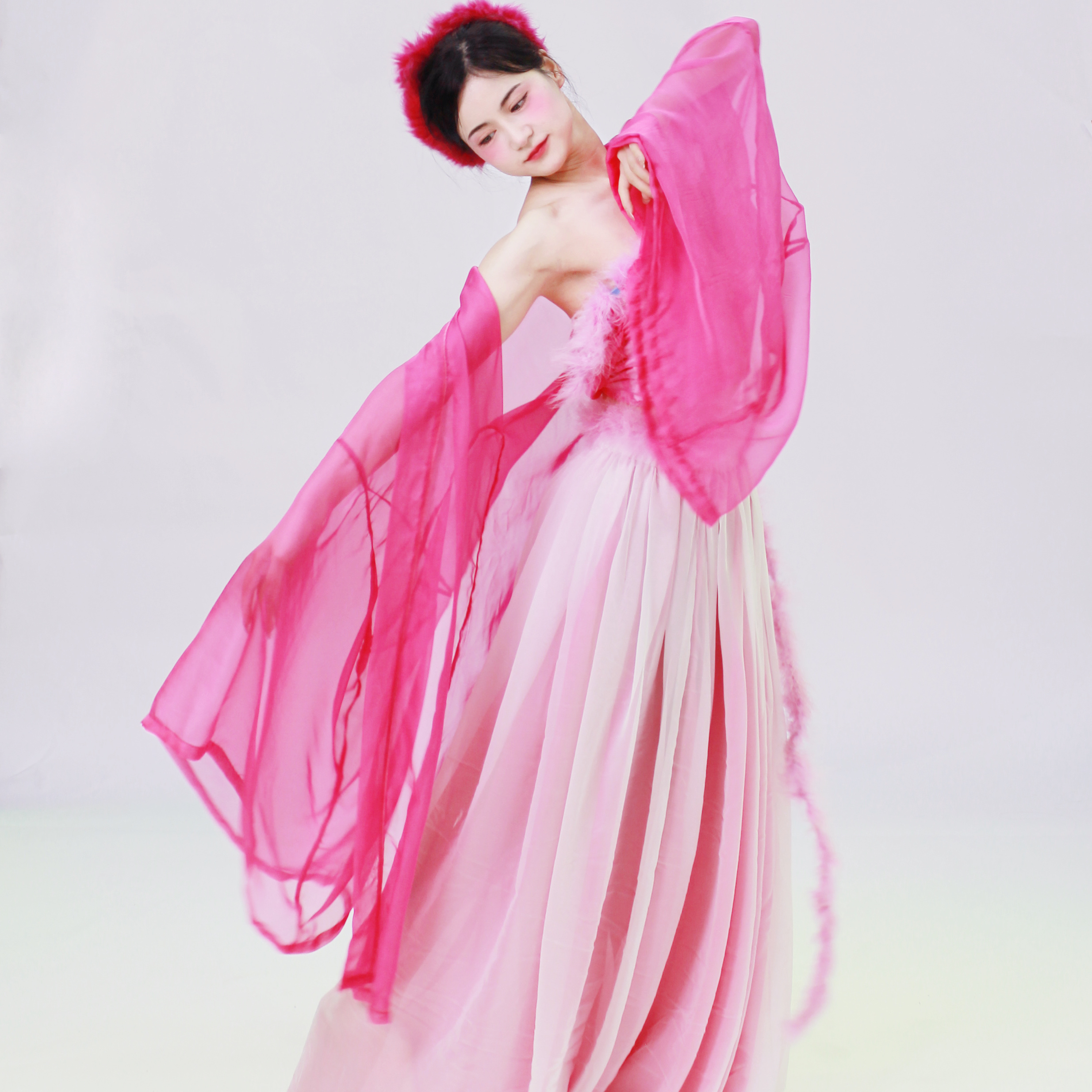 悠然梦璐原创古典舞服装大摆裙古典舞服装中国舞练功服蹈服飘逸女