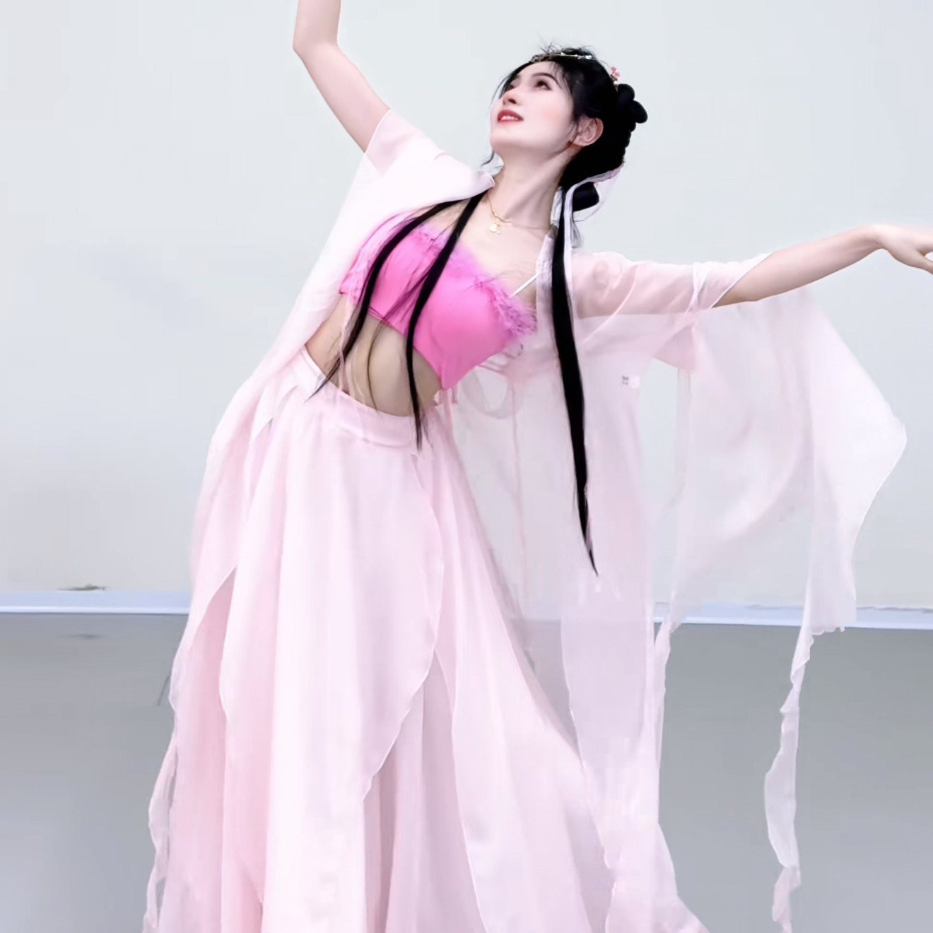 悠然梦璐古典舞练功服女新款中国风服装仙气妲己表演服飘逸大摆裙