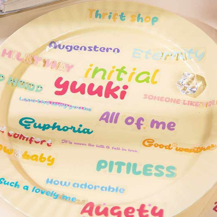 新款直销语闲2pet贴纸本 文字笔记系列 INS手账DIY素材装饰打底50,节庆用品/礼品,节日装扮用品,淘宝优惠券,粉丝福利购,淘宝优惠卷